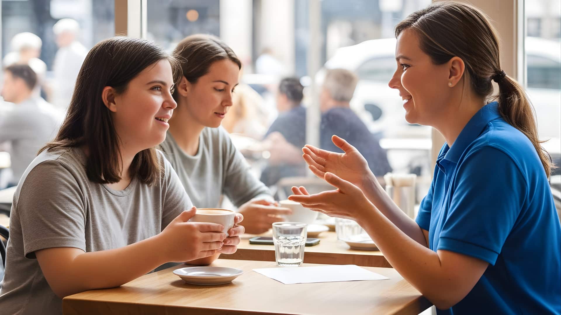 Participant building social skills through local community involvement